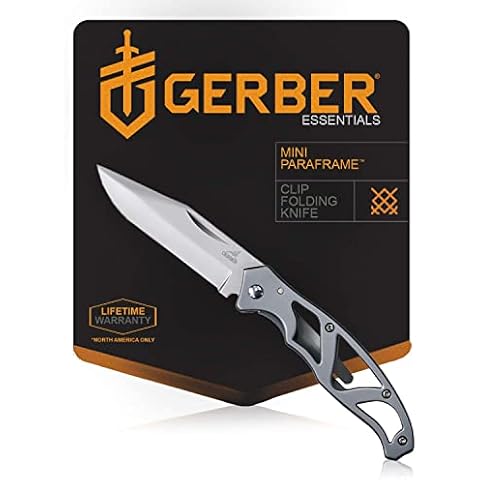 Gerber Para Frame Mini Knife, Fine Edge, Silver, Medium Cover