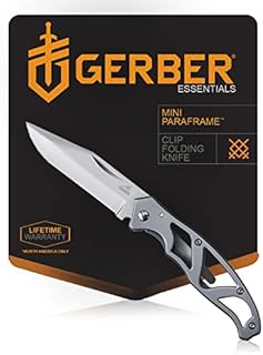 Gerber Gear 22-48485 Paraframe Mini Pocket Knife, 2.2 Inch Fine Edge Blade, Stainless Steel