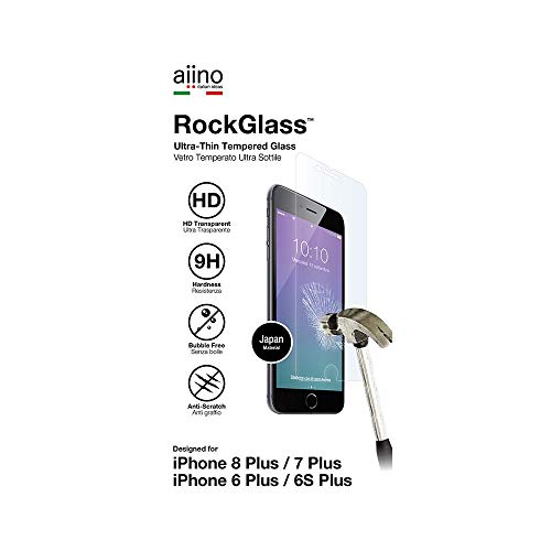 aiino - RockGlass Protective Film Compatible with iPhone 6 Plus/6s Plus/7 Plus/8 Plus in Tempered Glass, clear - Image 4
