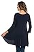 Frumos Womens Tunic Tops for Leggings Round Neck Top Navy 3X-Large