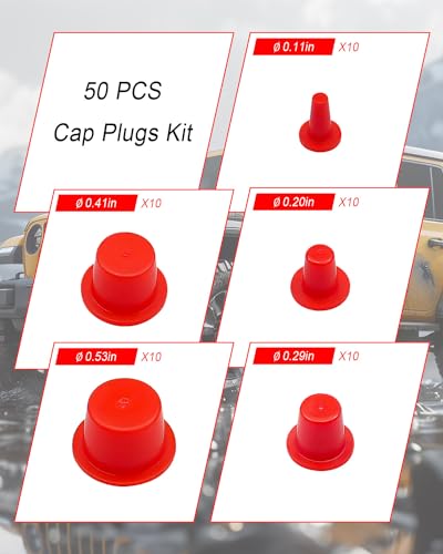 image for Qnbes 50 Pcs Automotive Cap Plugs Kit 0.11