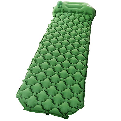 Relefree Camping Mat Sleeping Mat with Pillow Ultralight Folding Camping Air Mattress For Outdoor Tent Sleeping Bag and Backpacking Hiking Camping Sleeping