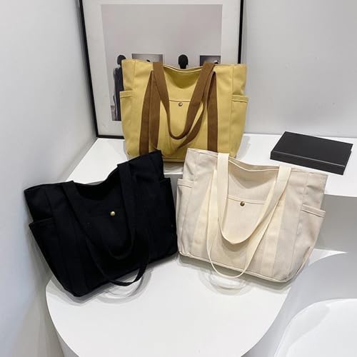 Bolso Tote de Lona con Cremallera y Bolsillos para Botellas miniatura 4