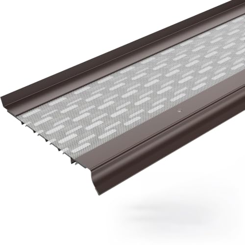 Image of Micromesh Gutter Guards, 5 Inch, 100 FT, Musket Brown