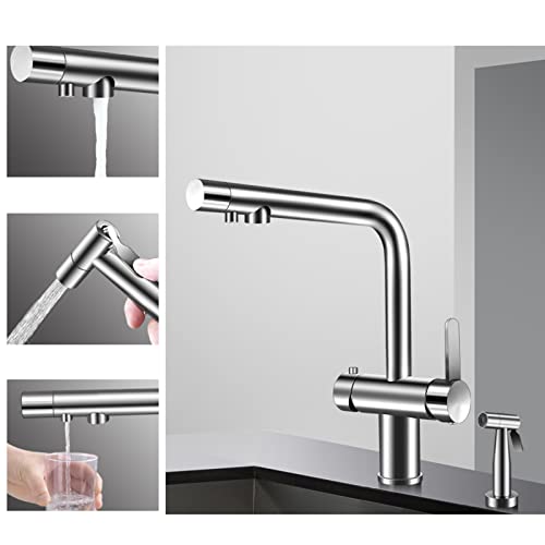 Robinet de cuisine mural pliable pour libérer l'espace du plan de travail