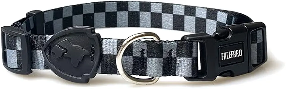 FreeFaro - Coleira Tabuleiro - G | Ajustável, Poliéster Resistente, Fecho Seguro com 4 Pontos, Tecnologia inTransfer para Cores Vivas – Diversos Tamanhos