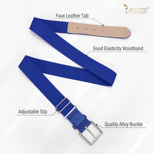 Image of JASGOOD 2 Pack Baseball Socks and Belt Combo Set Softball Socks and Belts Elastic Waist Belt for Youth and Adult Boys