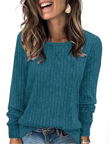 Image of XIEERDUO Long Sleeve Shirts for Women Tunic Tops Casual Fall Tops Lightweight Sweaters 2025