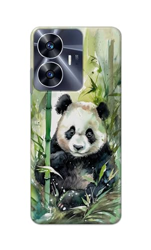 Image of Printed Hard Back Cover for Realme C55 Back Cover (Panda -J1) -190724(EA)