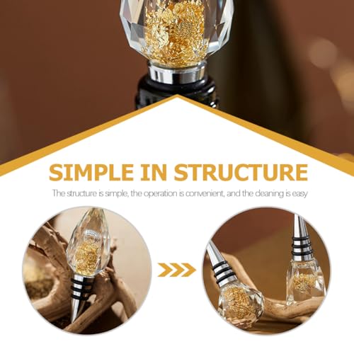 Bouchon de vin en verre cristal réutilisable pour chariot de bar - 4
