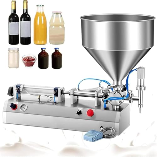riempitrice pneumatica per bottiglie con tramoggia per riempimento manuale di liquidi in piccole bottiglie, pressione dell'aria 0,4-0,9 mp, capacità 30-300 ml, 220 v
