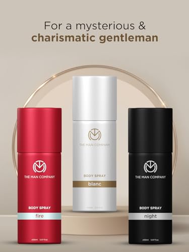 The Man Company Body Spray Combo Pack For Men, Blanc, Fire & Night | Long-Lasting Fragrance, Everyday Use Deo, 150ml (Pack Of 3) - Image 5
