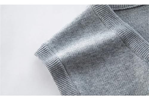 Men's Knitted Pullover Sweater V-Neck Sleeveless Business Casual Solid Color Outwear Tops3