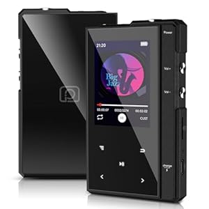 96GB MP3 Player with Bluetooth 5.0, Phinistec Z6 Digital Audio Player with Loud Speaker, 2.4” IPS Super Battery Life Music Player with FM Radio, E-Book, Music Alarm Support up to 256GB