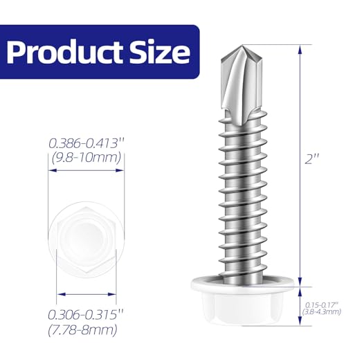 Vis auto-perceuses TEK en inox 410 pour fixation rapide et solide sur tôle - 2