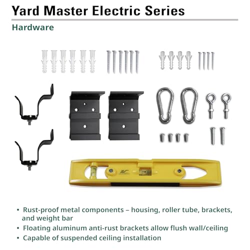 Image of Elite Screens Yard Master Electric 165 inch Outdoor Motorized Projector Screen with RF Remote, IP33 Rain Protection, 4K /8K Ultra HD HDR Ready Backyard Patio Movie Screen - OMS165H-ELECTRIC