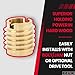 E-Z LOK Knife Threaded Insert for Hard-Wood, Brass Thread Inserts M8-1.25 Internal Threads, 0.625