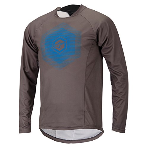 Alpinestars Mens Mesa Long Sleeve Jersey, Medium, Steel Gray Bright Blue