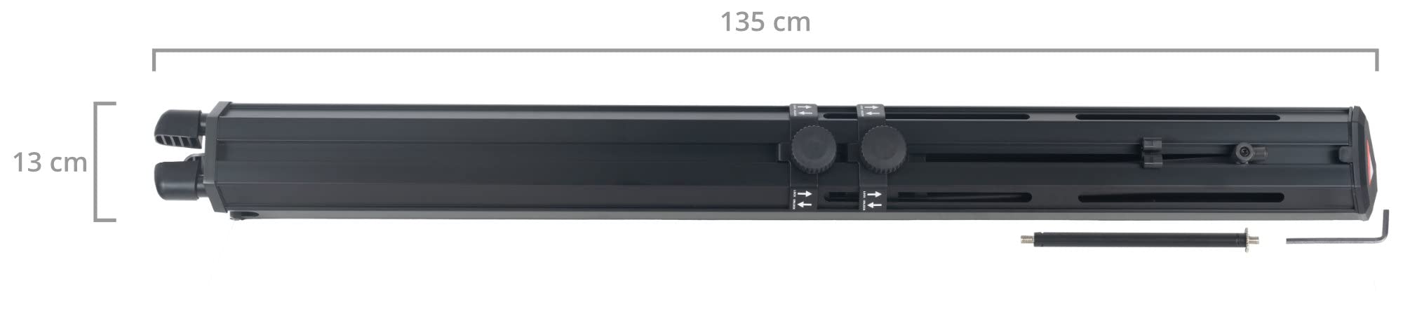 Classic Cantabile Supporto Tastiera KS-150 Nero - Due Livelli - Bracci di Supporto Riponibili nel Montante - Regolazione Altezza Continua - Porta Microfono con Filettatura 3/8" - Nero