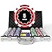 HEITOK Poker Koffer 300 Chips Set &ndash; 11,5g Schwerer Pokerchips mit Wertaufdruck &ndash; Inkl. 2 Kartendecks, 5 W&uuml;rfel & Dealer Button &ndash; Hochwertiger Alu-Koffer f&uuml;r Texas Hold'em & Blackjack