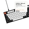 Keychron C1 Wired Mechanical Keyboard for Mac and Windows, 87-Key TKL USB-C Board, White Backlight, Gateron G Pro Brown Switch, Compact for Office, Typing and Light Gaming