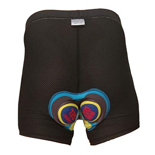 Serenable Ciclismo Acolchoado Shorts Mulheres Homens Padding Underwear 3D Motorcycle Jersey - Amarel