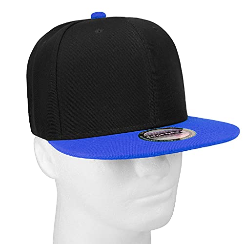 Image of Falari Wholesale 12 Pack Snapback Hat Cap Hip Hop Style Flat Bill Blank Solid Color Adjustable Size