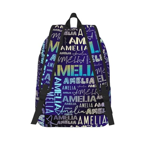 Custom Name School Backpack, Personalized Lightweight School Bag College, Customized Bookbag for Boy Girl Kids Student3