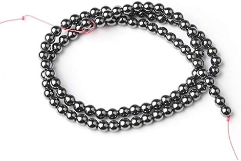 Calvas 3-12mm Fashion Natural Magnetite Energy Loose Beads Suitable for DIY Men and Women's Bracelet Necklace Jewelry Accessories - (Color: Magnetite, Item Diameter: 12mm 32beads)