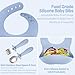 Stainless Steel Toddler Plates & Bowls Set with Silicone | 6-Piece Baby Feeding Essentials BPA-Free Durable Divided Suction Plate, Bowls, Cups, Bibs, Spoon & Fork for 6+ Months Dishwasher Safe