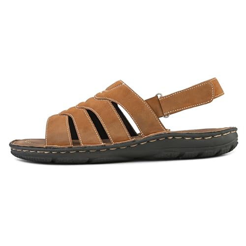 Image of Centrino Sandal for Men | Grip Insole for Stability | slippers /sliders for men |mens sandals casual | sandals for men|Modern Look with Straps | Comfortable Footwear (9265)