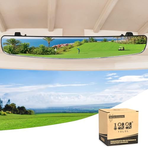 10L0L 16.5 Extra Wide 180 Degree Panoramic Golf Cart Rear View Mirror