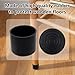 Antrader 1.5 Inches Diameter PVC Round Table Chair Leg Tips Caps Furniture Feet Pads Tile Floor Protectors, Black, Pack of 4