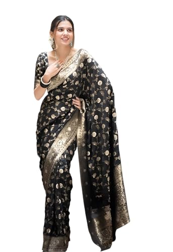 Image of Yashika Women's Pure Kanjivaram Silk Saree Soft Banarasi Style Wedding With Blouse Piece | Saree For Women | New Sari