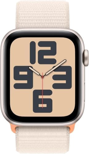 Apple Watch SE (2nd Gen) (GPS + Cellular, 40mm) - Starlight Aluminum Case with Starlight Sport Loop, One Size (Renewed) image 5