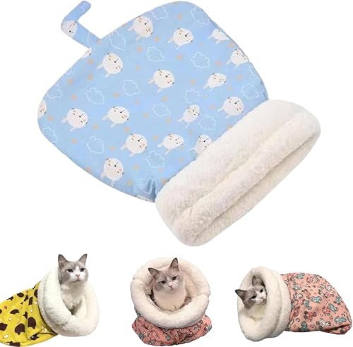 Hooneme Petsboro Purrnest Schlafsack, Sherum Purrnest Schlafsack, 360° Wrap Bequemer Katzensack, Katze Winterschlafsack, Ganzjahresschlafsack,...