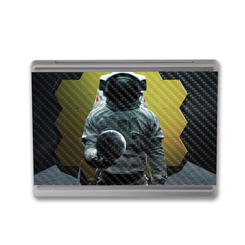 Image of MightySkins Carbon Fiber Skin Compatible with Microsoft Surface Laptop Go 3 (2023) Full Wrap Kit - World in Your Hand | Protective, Durable Textured Carbon Fiber Finish | Made in The USA