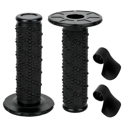 Image of HIAORS 7 /8 inch Handlebar Handle Grips Compatible with 50cc 70cc 125cc 150cc CRF50 XR50 CRF70 CRF125 TTR90 TTR110 TTR125 PW80 KLX250 SSR125 TaoTao Apollo Pit Dirt Bikes Motocross Motorcycles Parts Black