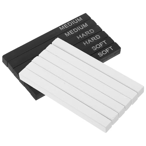 Amosfun Lápices de Carbón Comprimido Profesional 6 Unidades 6 Resaltadores para Dibujo Artístico, Barras de Carboncillo para Pintar y Esbozar, Material Artístico para Estudiantes