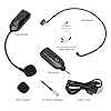 2.4G Dual Wireless Microphone Headset, UHF Wireless Headset Mic and Handheld Mic 2 in 1, 165FT Range, 3.5mm & 6.35mm Jacks, Ideal for Teaching, Fitness, Yoga, PA System, Amplifier, Training (Black) #4