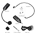 2.4G Wireless Microphone Headset, UHF Wireless Headset Mic and Handheld Mic 2 in 1, 165FT Range, 3.5mm & 6.35mm Jacks, Ideal for Teaching, Fitness, Yoga, PA System, Amplifier, Training (Black)