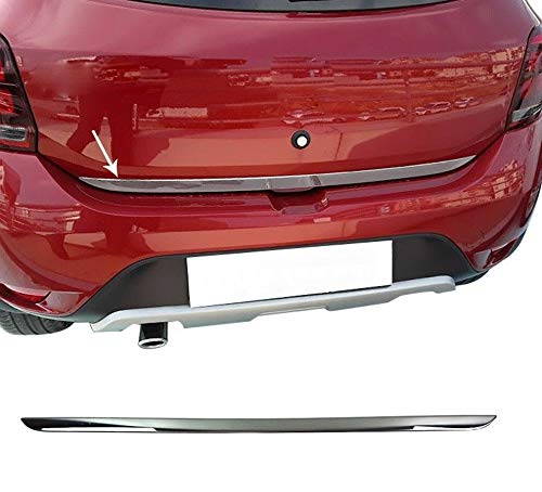 Couvercle de coffre arrière chromé Sandero Stepway baguette protection hayon anti rayure