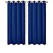 Diraysid Royal Blue Grommet Blackout Curtains for Bedroom Thermal Insulated Room Darkening Curtains Drapes, 52 x 72 inch, 2 Panels