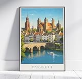 Maastricht Reise-Druck ~ Niederlande Poster, gemalte 