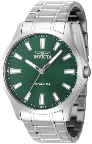 Invicta TI-22 Men 43mm Titanium Titanium Green dial PC21J Quartz