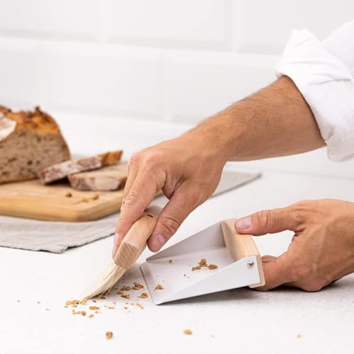 Csirnto Besen und Kehrschaufel Set, Schaufel und Besen Set, Mini Handfeger und Schaufel, Krümelbürste, Tischbesen und Schaufel für Küche Wohnzimmer – Bild 4