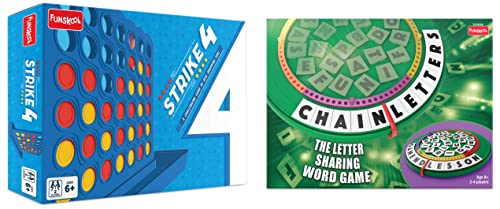 Image of Funskool Games - Strike 4,Classic Disc Dropping Game,Get 4 in A Row,Connect Game,2 Players,6&Above&Funskool Games,8&Above,Multicolor