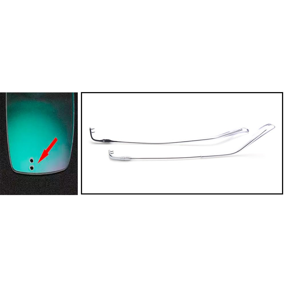 QYAJS 1 paio di aste di ricambio per occhiali con montatura in metallo (argento), nero, 148mm