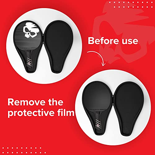 Image of The Peace Maker ALC - Professional Ping Pong Paddle - Carbon Fiber Table Tennis Racket Producing Maximum Spin & Control for All Levels - Hard Carry Case & Ergonomic Handle