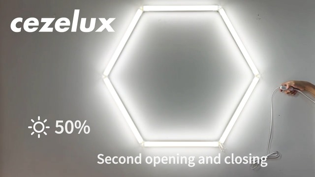 cezelux Hexagon Garage Lights 3 Level Dimmable, 46 Pack 368W High